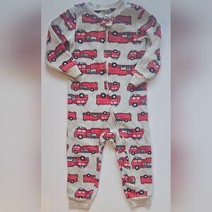 George Gray and Red Fire Truck Kids Onesie
